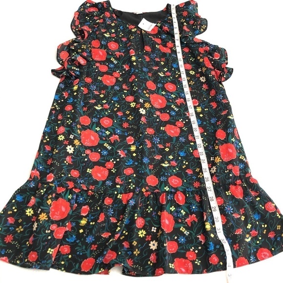 NEW J. Crew Floral Flutter Dress Ruffle Detail - Picture 8 of 10